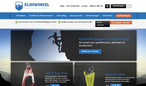 klimwinkel.nl website