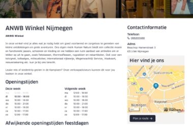ANWB winkel Nijmegen website