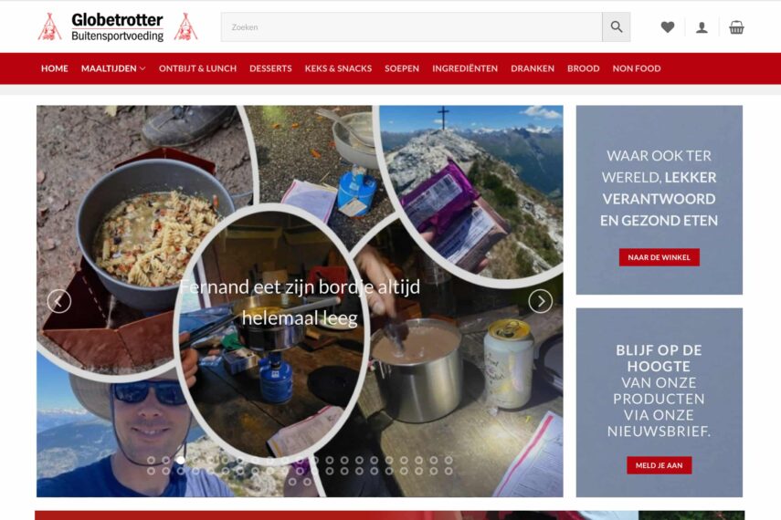 Glpbetrotter Buitensportvoeding website
