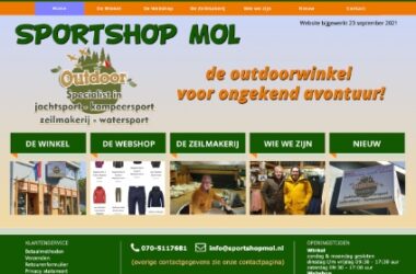 Sportshop Mol website
